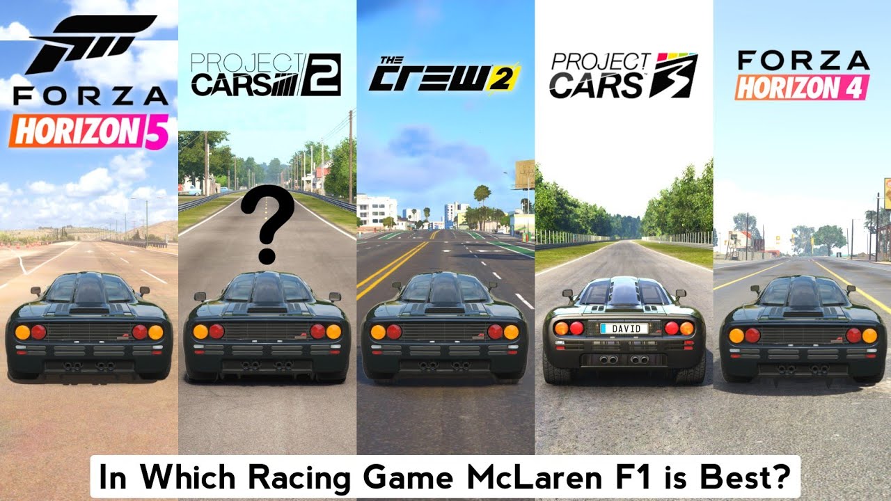 McLaren F1 Comparison in Forza Horizon 5, The Crew 2, Project Cars 2 & 3, Forza Horizon 4