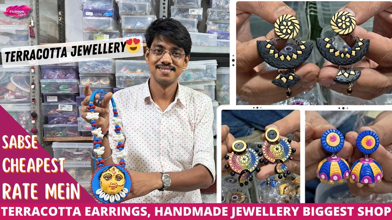 Terracotta Jewellery Cheapest Rate Wholesaler in Kolkata | Handmade, Hand Painted Jewellery Shop