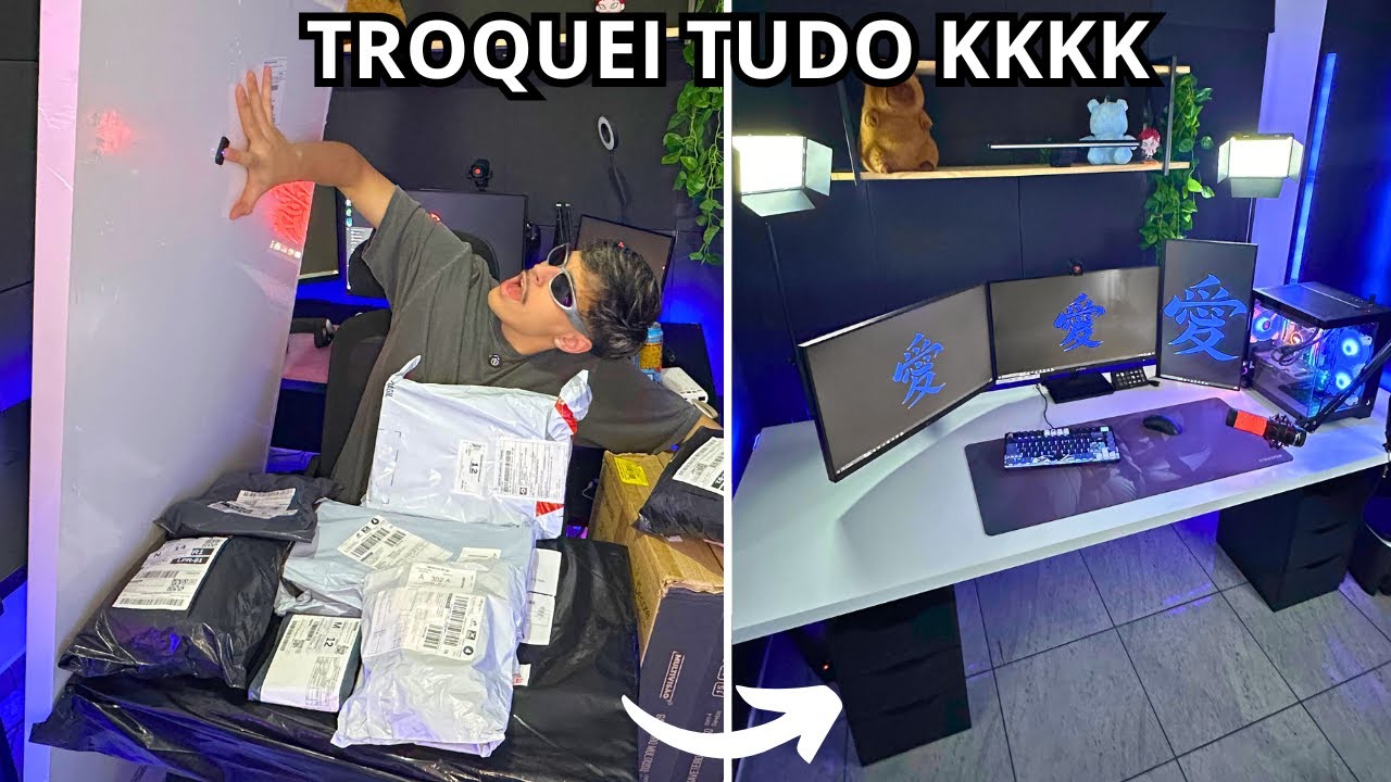 Comprei TUDO NOVO pra TUNAR MEU SETUP GAMER FINALMENTE KKKKK gastei muito dinheiro