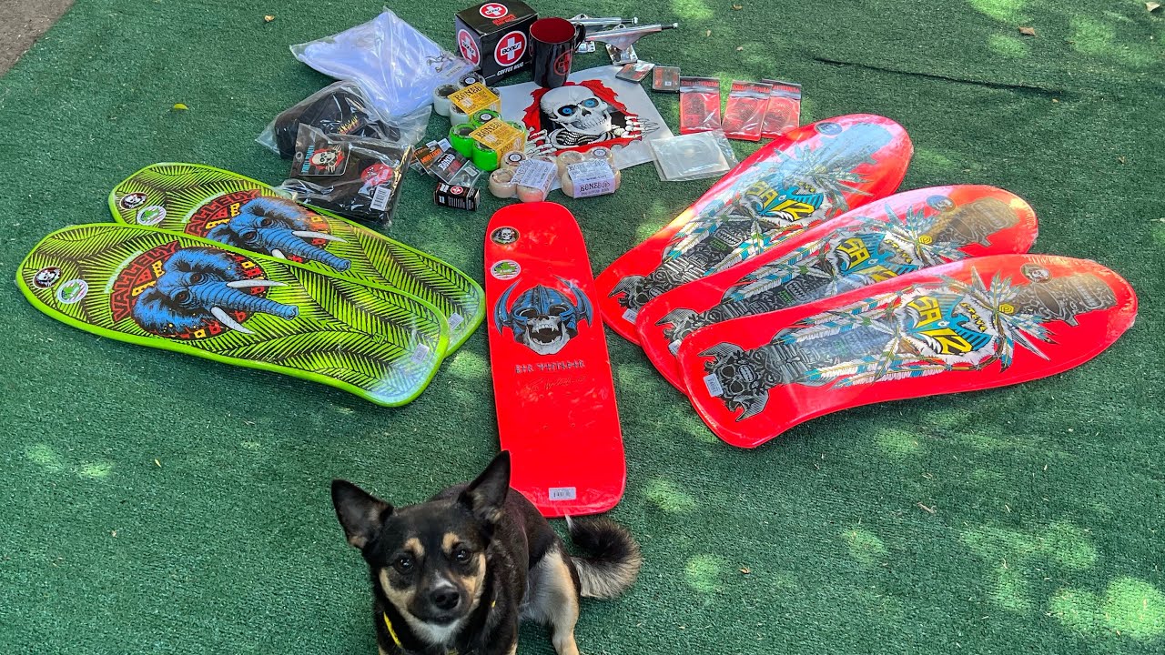 Unboxing PowellPeralta skateboards with a mini PowellPeralta skateboard