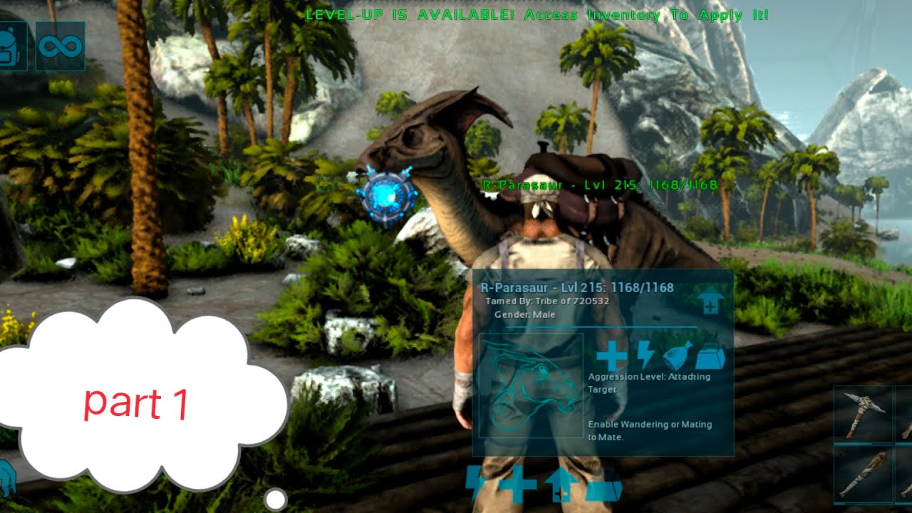 ARK new journey 😁 ark genesis 2 tame r parasour day 1part 1