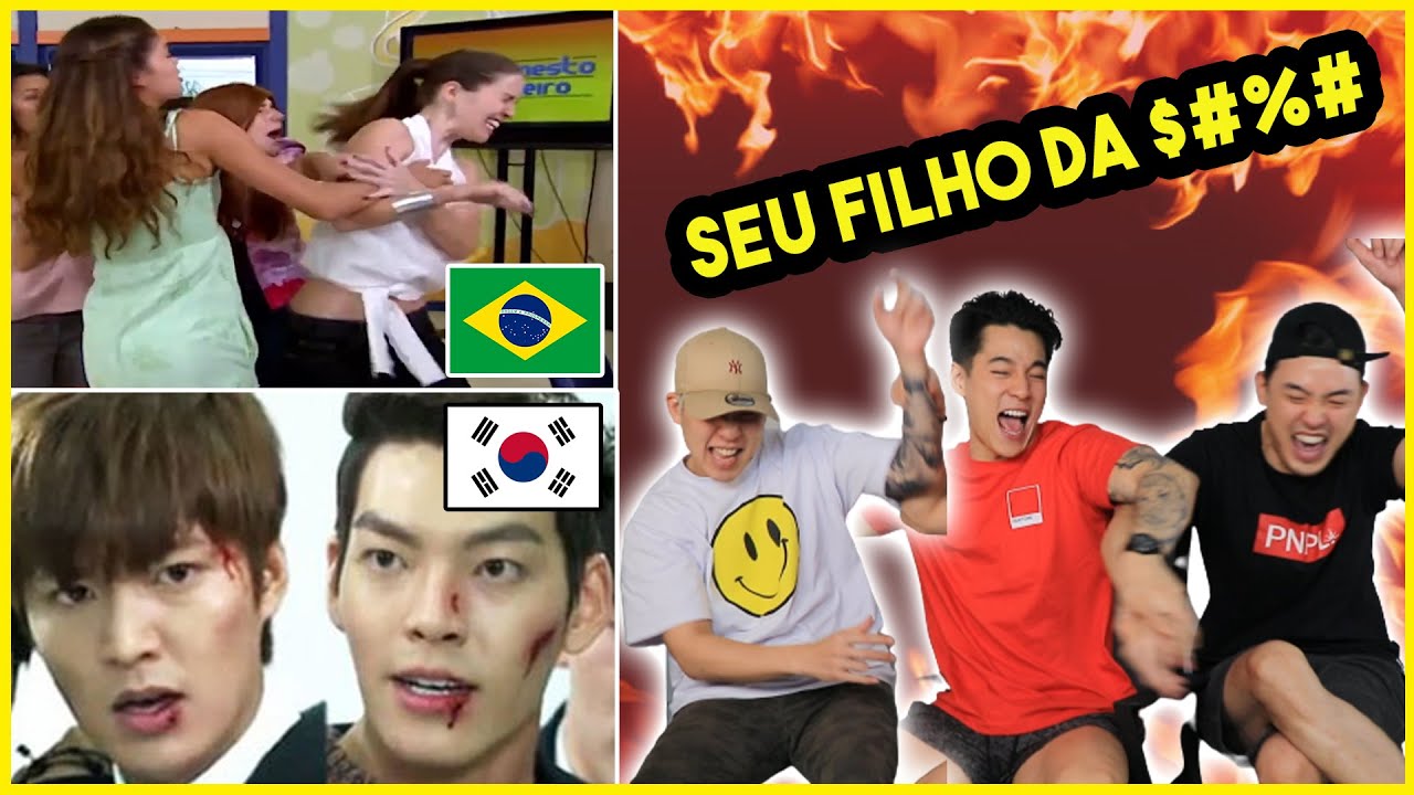 COREANOS REAGINDO A TRETAS NAS NOVELAS | BRASIL x CORÉIA
