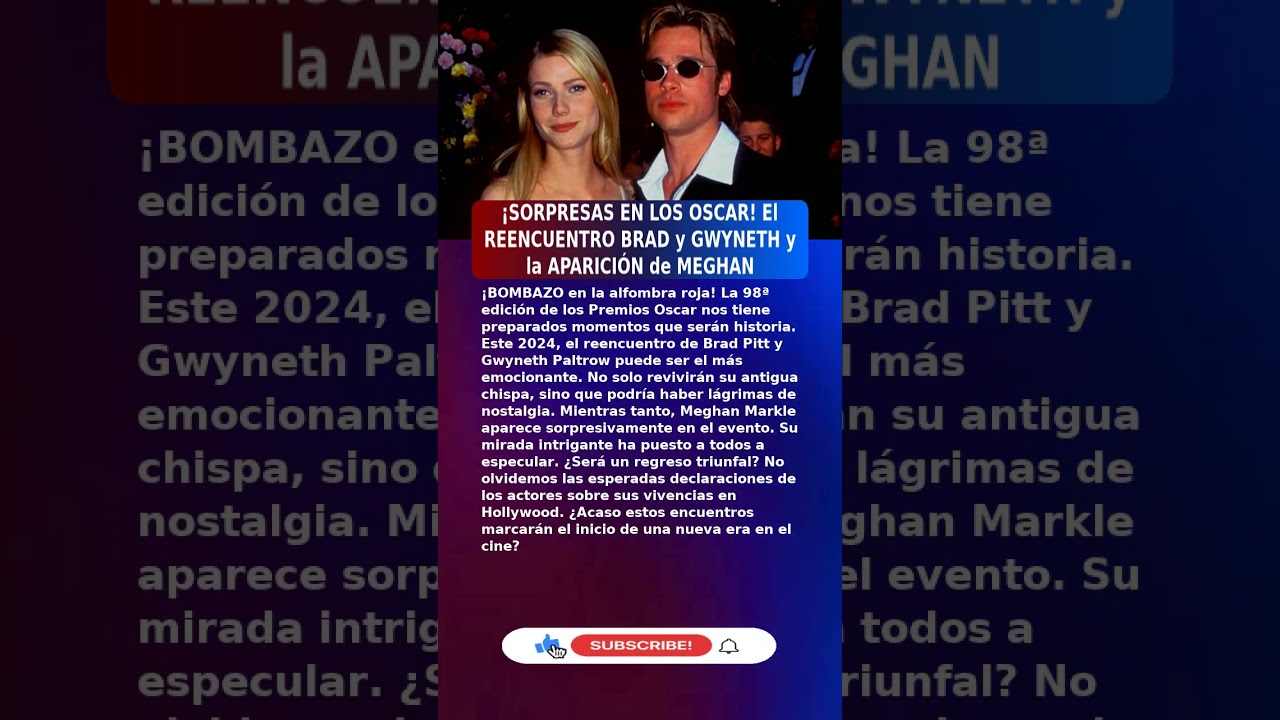 😱Gwyneth Paltrow (51) REENCUENTRO HIST&Oacute;RICO CON BRAD PITT (2026) #UltimaHora #Espa&ntilde;a