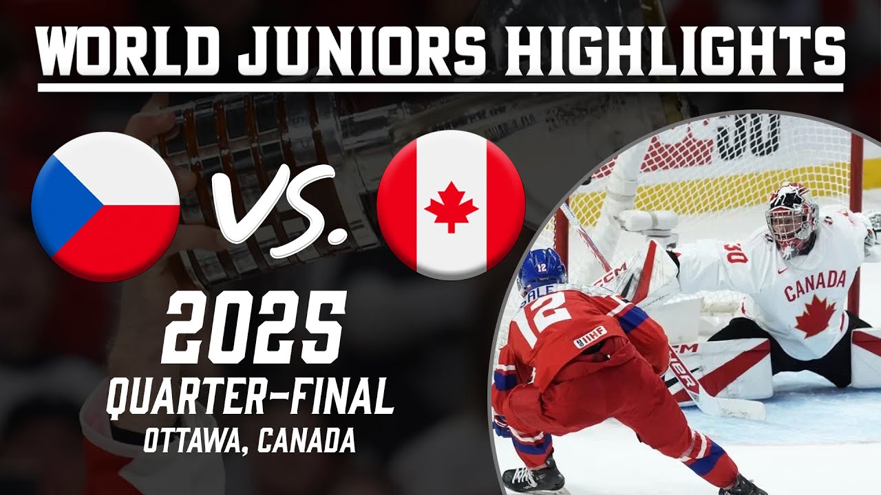 Czechia vs. Canada | 2025 WJC Quarter-Final | Extended Highlights