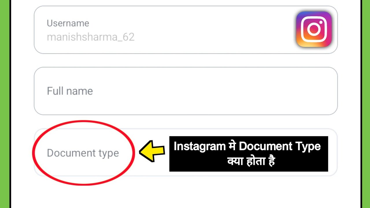 What is the document type on Instagram?
