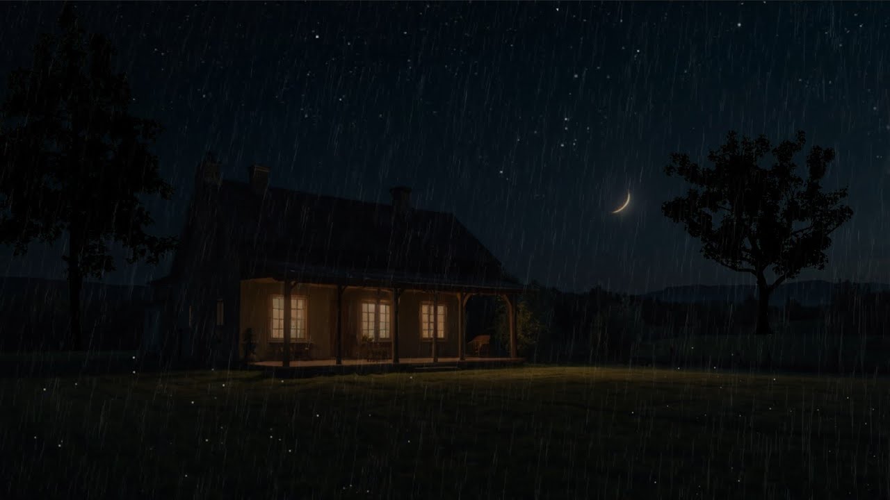 Rain Sounds with Soft Crickets | ASMR Natural Ambience for Deep Sleep and Study Relaxation