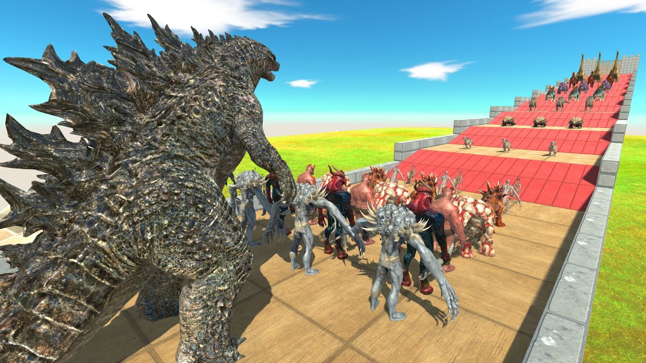 Herbivores Dinosaurs Challenge | Godzilla 2021 VS Infernals - Animal Revolt Battle Simulator