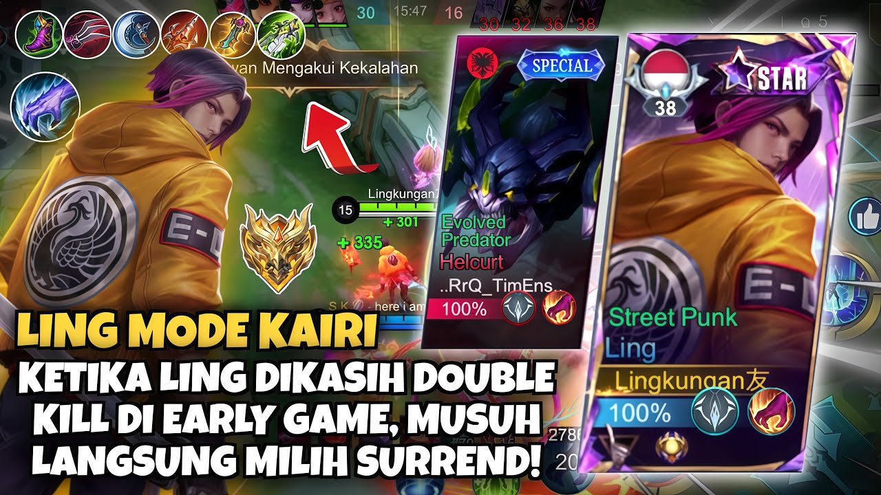 Ling Double Kill Di Early Game! Helcurt Sampe Ga Bisa Berkutik! - Mobile Legends