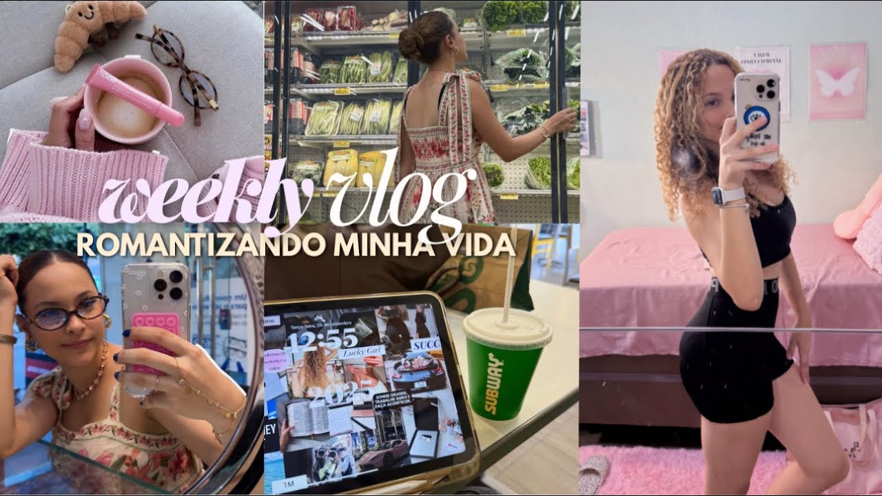 WEEKLY VLOG + ROMANTIZANDO A MINHA VIDA | autoescola, cafés superfaturados, corrida, trabalho 🌟💗