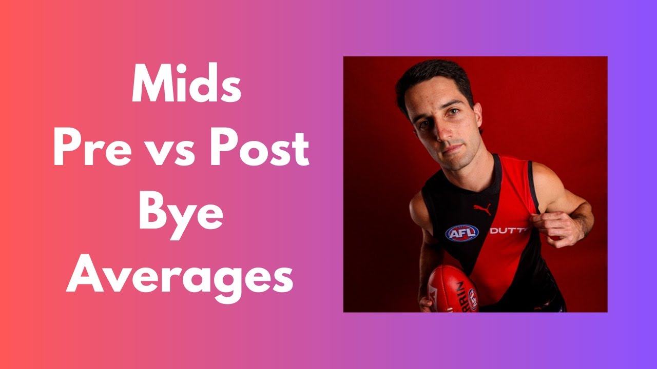 Pre vs Post Bye Averages (Mids) - Wiz's 2026 AFL Supercoach