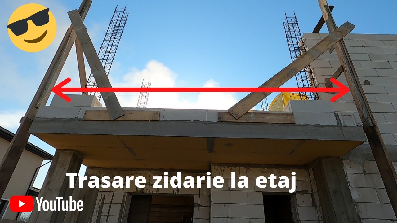 Trasare zidarie la etaj