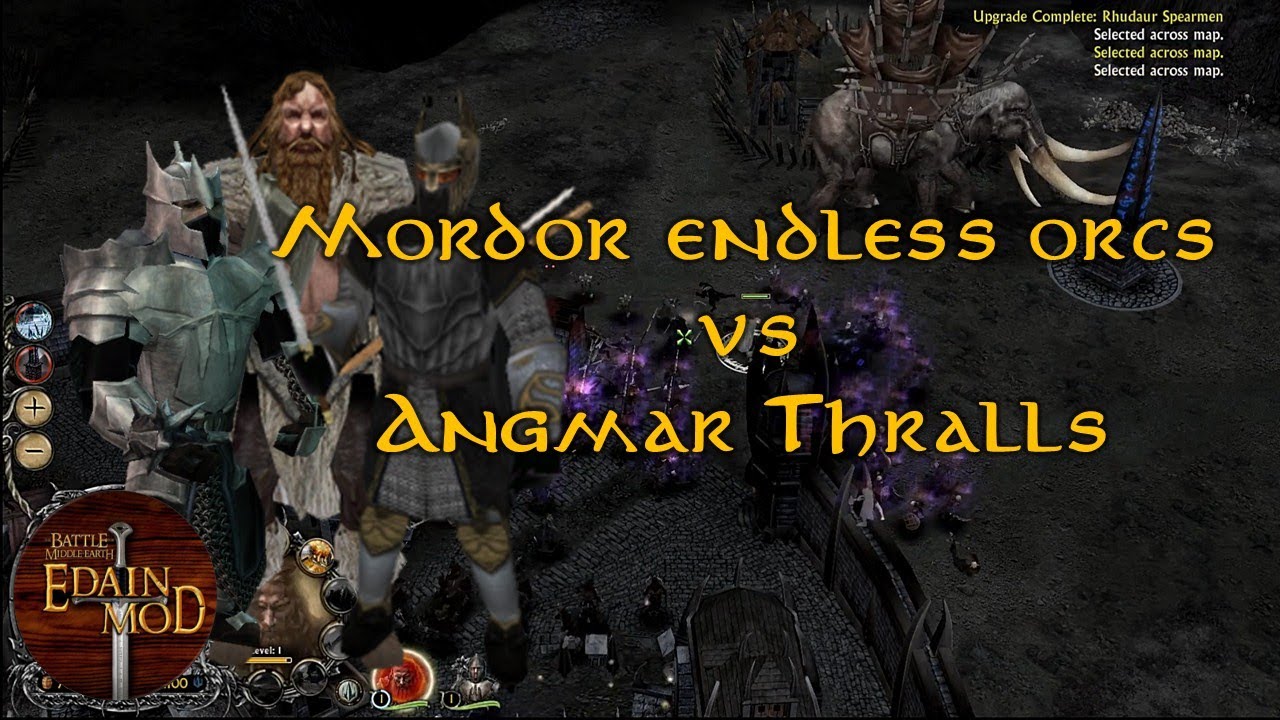 Endless Hordes of Mordor vs the Thralls of Angmar | Edain Mod 4.8.3