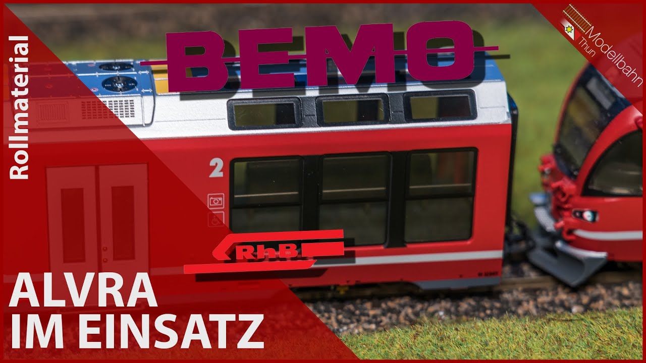 ALVRA der RhB | Mitfahrt im moderenen AGZ von Bemo - MoBaThun Rollmaterial #12 [4K]