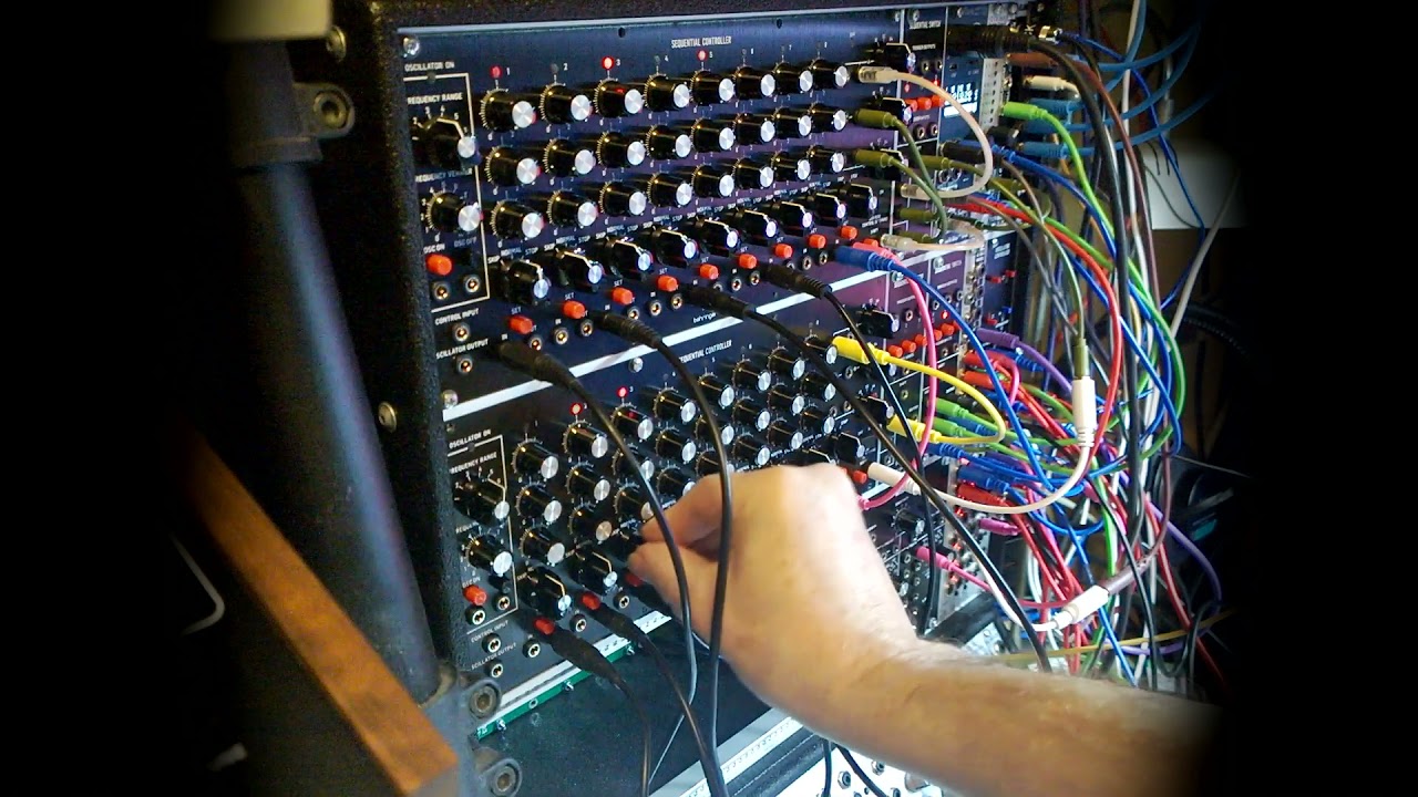 Two 960 sequencers and A-155/154 trigger patching