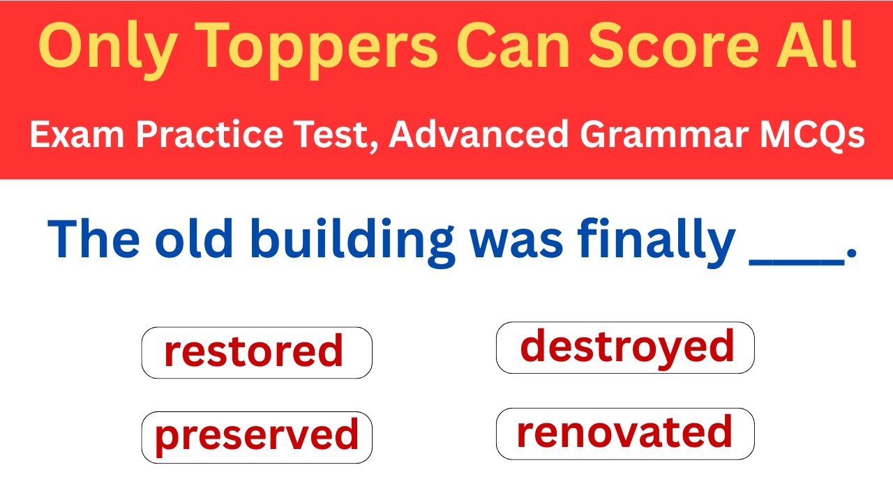 High Level Mixed Grammar Quiz For Exam | Can You Score 20/35 ? #challenge #exam  #quiz 