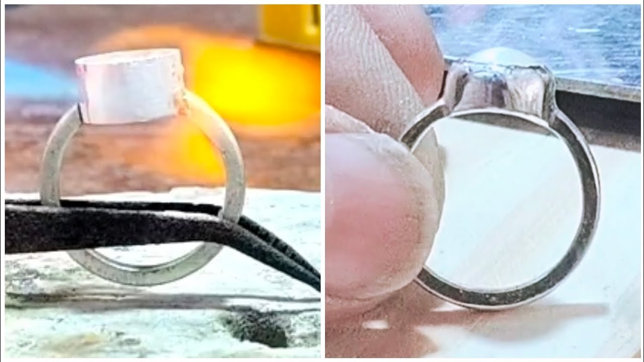 How to make pearl ( Moti ) Ring | Silver Ring Making - Handmade jwellery