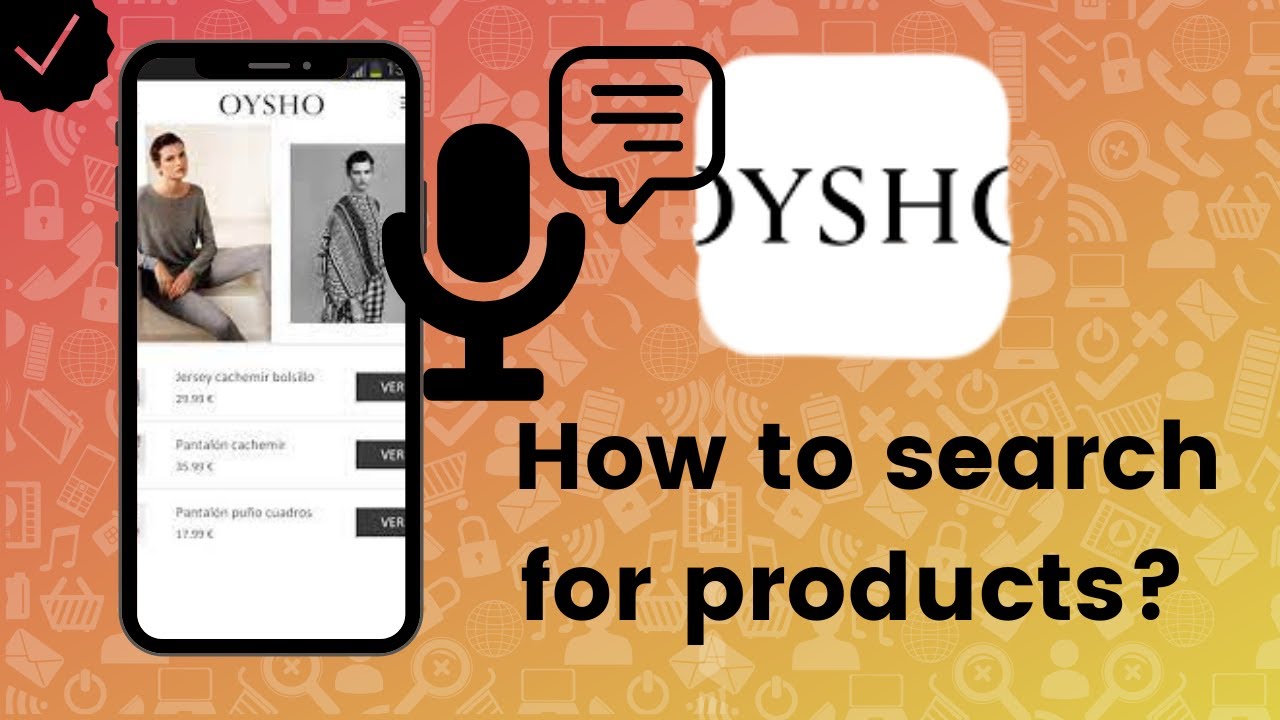 How to search for products by using speech recognition feature on OYSHO?