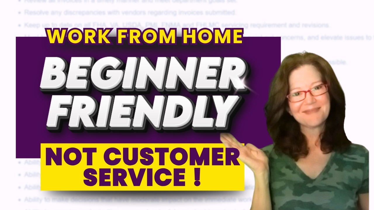 Beginner Friendly & NOT Customer Service  !  Mostly Non Phone Work From Home Jobs For Beginners