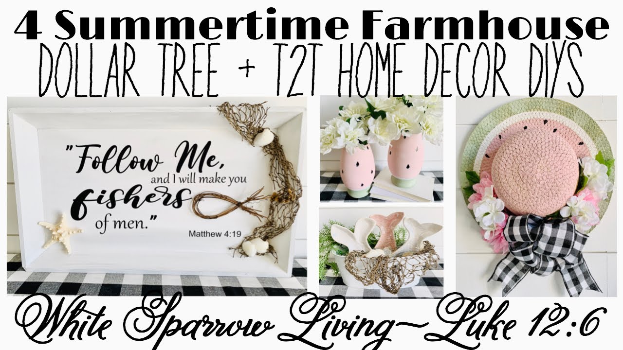 4 SUMMER FARMHOUSE DOLLAR TREE + DIYS | BUFFALO CHECK | HOME DECOR | SUMMER COLLAB W/ KAT LUNA