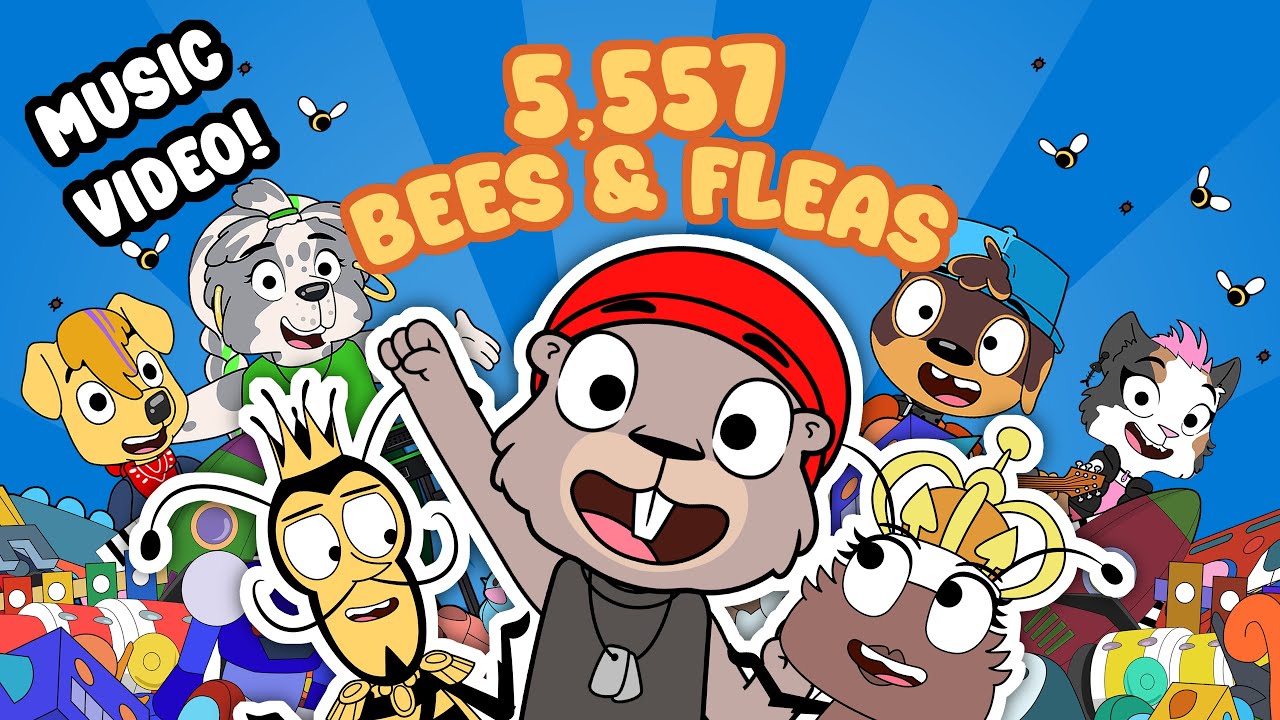 Clean Up Song for Kids | 5,557 Bees & Fleas | 🎸 Shoe Biters (Official Music Video)