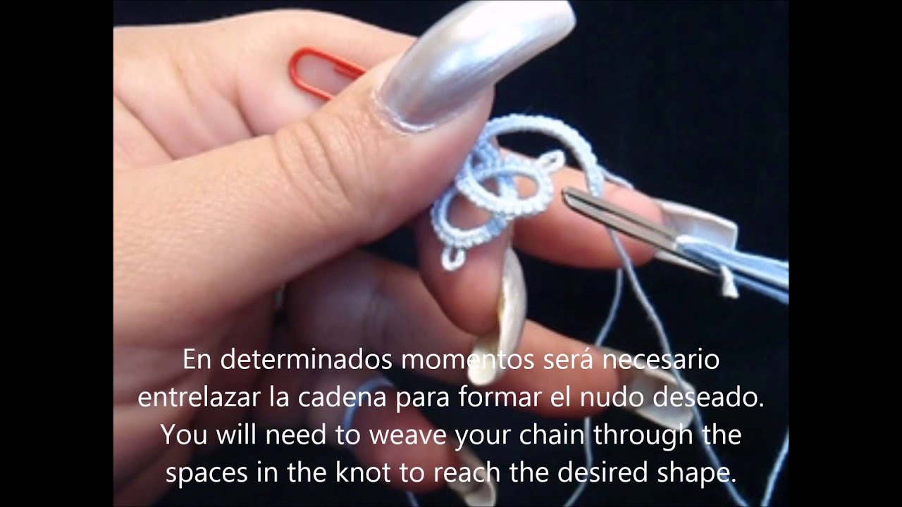 Frivolite tatting lesson 82   Nudo celta   celtic knot