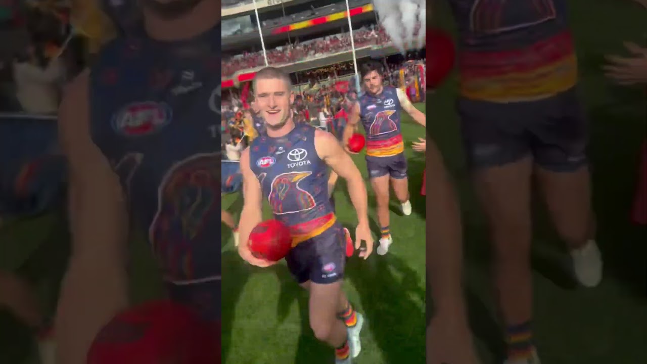 Nank & Sid really joined the guard of honour 😭 #adelaidecrows #afl #siddraper #lukenankervis