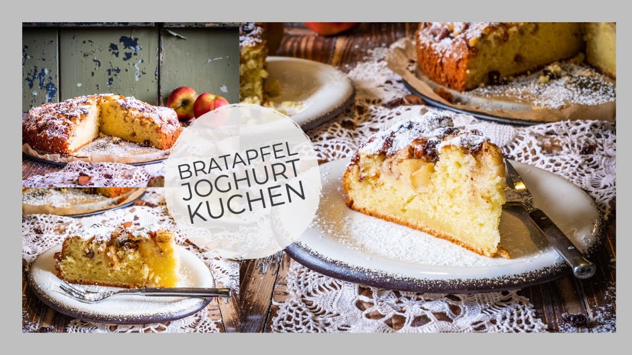 Bratapfel Joghurt Kuchen - Saftiger Adventskuchen - Schneller Kuchen zu Weihnachten