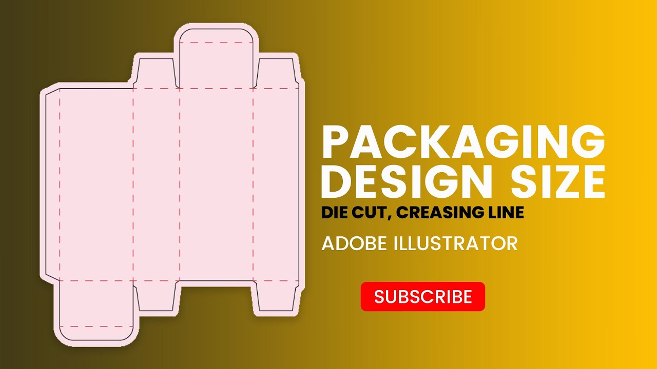 Packaging Design in Adobe Illustrator | How To Create Die Cut Lines, Creasing Lines and Bleed Area