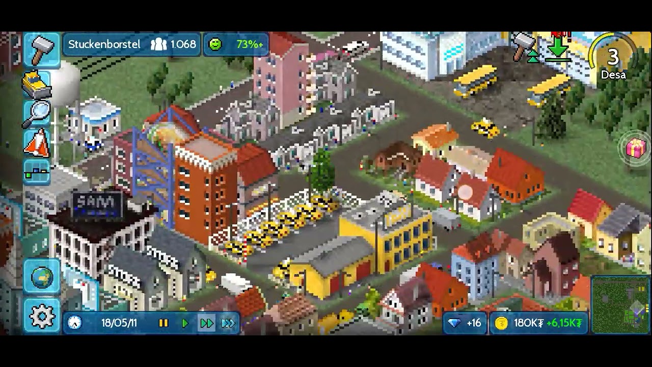 Saya memainkan game theotown lagi tapi part 3 nya