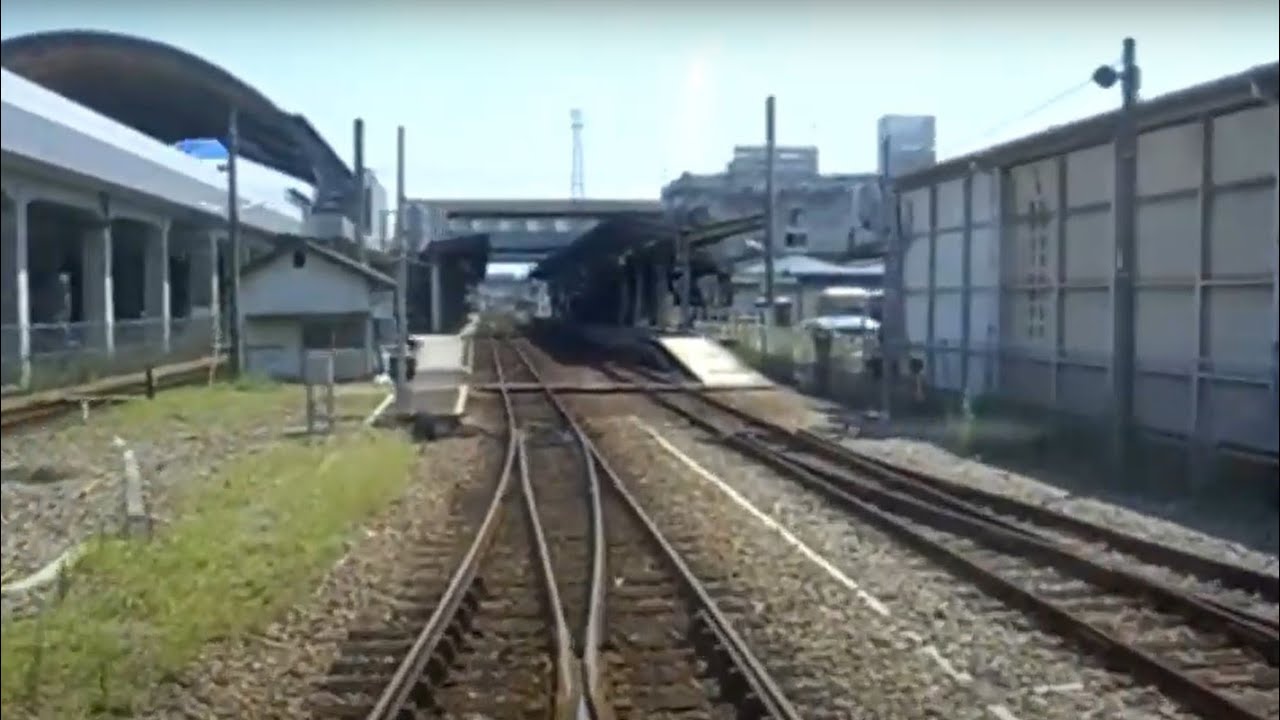 【前面展望】高知駅高架化前（2007年）旭～高知