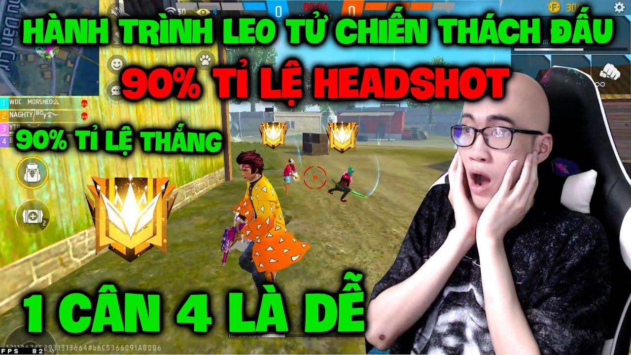 Hành Trình Leo Rank Tử Chiến Lên Thách Đấu. 90% Tỉ lệ headshot Box Free Gánh Team Còng Lưng