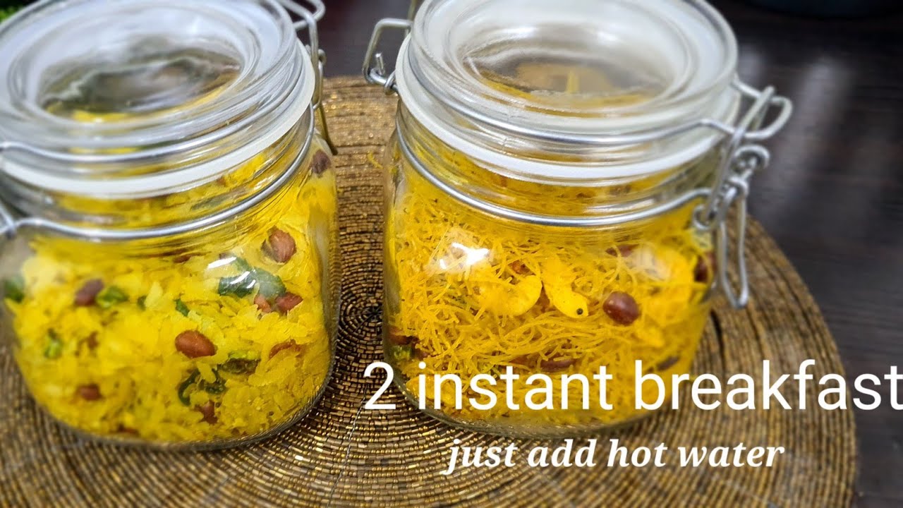 instant poha premix recipe | 2 premix recipe for travel | vermicelli premix recipe