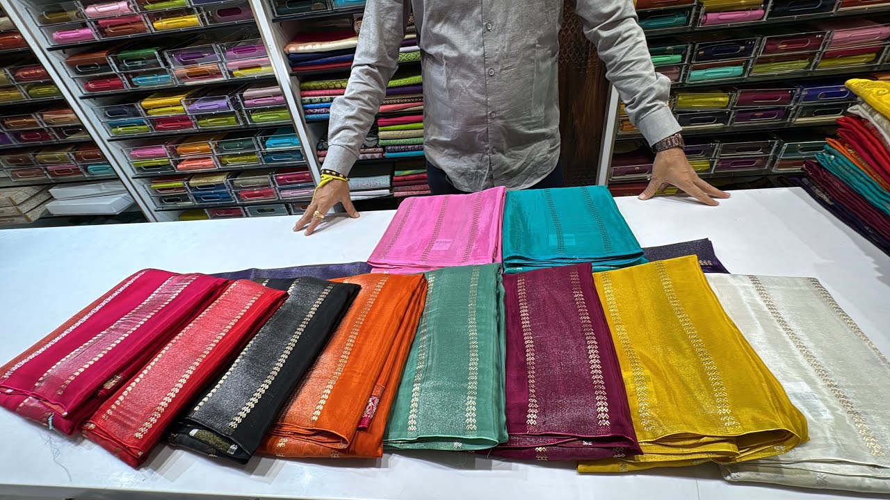 Bangalore Wholesale Crepe Saree | Tussar Saree | Viscose Crepe | Banarasi Sarees | Singles Available