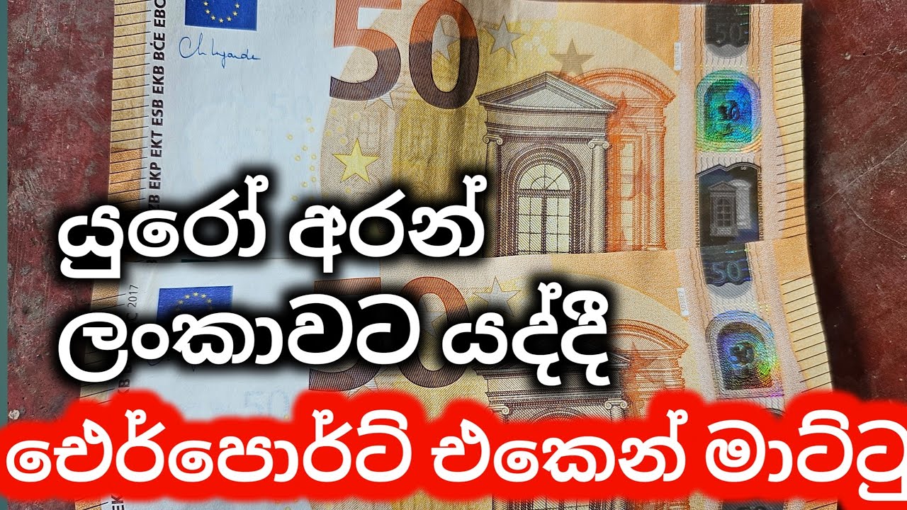 යුරෝ 7000  අරන් ලංකාවට යද්දී ඓර්පොර්ට් එකෙන් අල්ලගත්තා..