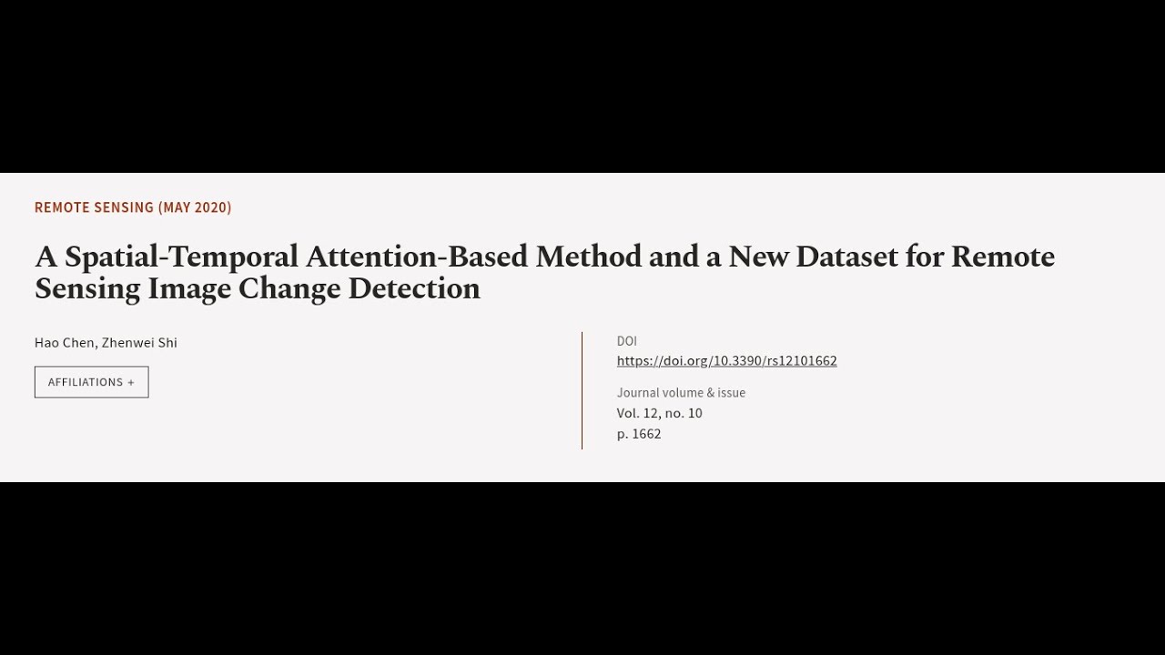 A Spatial-Temporal Attention-Based Method and a New Dataset for Remote Sensing Image ... | RTCL.TV