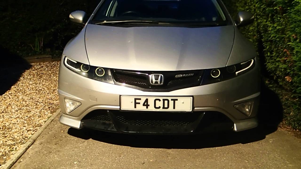 Honda civic angel eye projector LED headlights