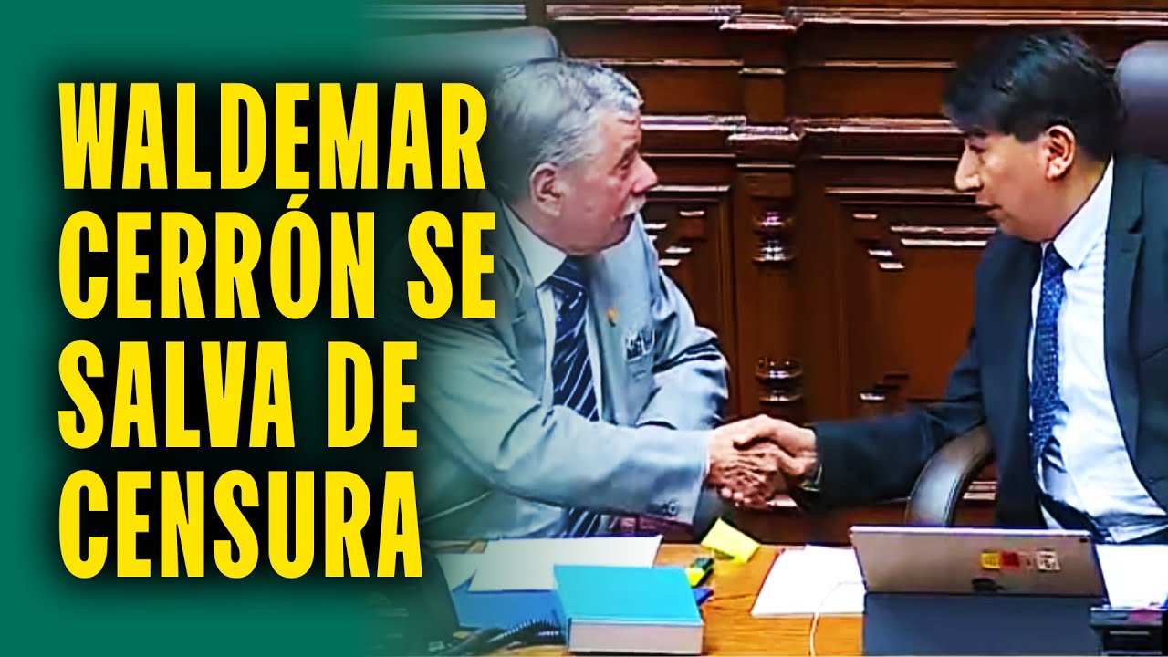 Rechazan moción de censura a Waldemar Cerrón por invitar a Raúl Noblecilla al Congreso