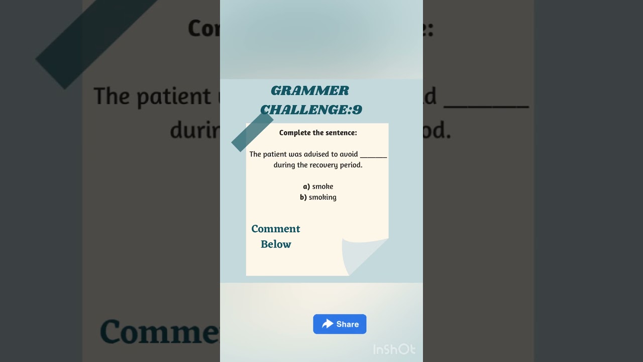 GRAMMAR CHALLENGE 9|Ace the OET Grammar Quest|