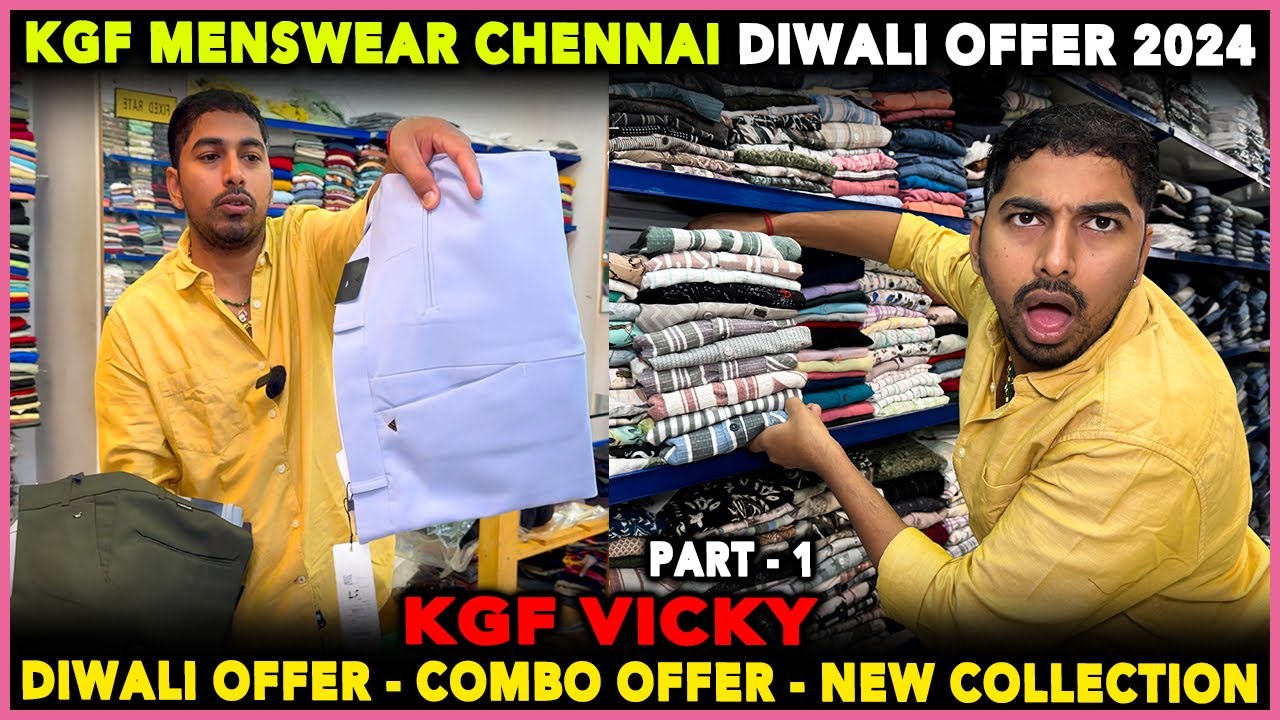 😱KGF Menswear Diwali Offer 2024💥Part -1💥KGF VICKY🔥Rider Machine Vlogs