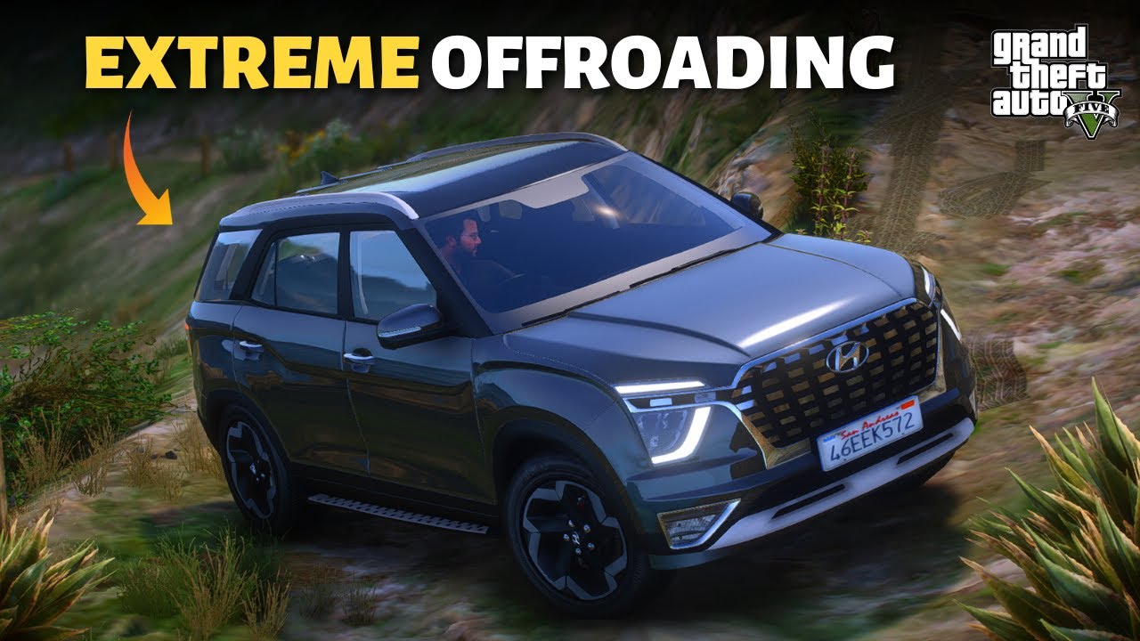 Hyundai Alcazar Extreme Offroading On Indian Roads GTA V India