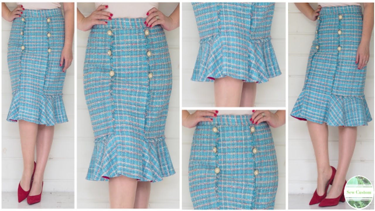 🌟💙How I Sewed my Chanel STYLE Skirt with Flare💙🌟