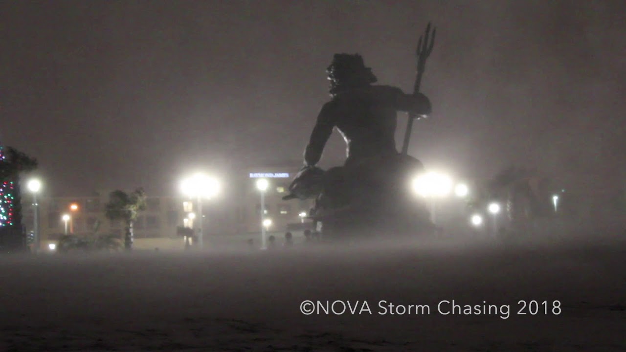 Blizzard 2018! Harsh Blizzard Conditions in Virginia Beach - January 1, 2018