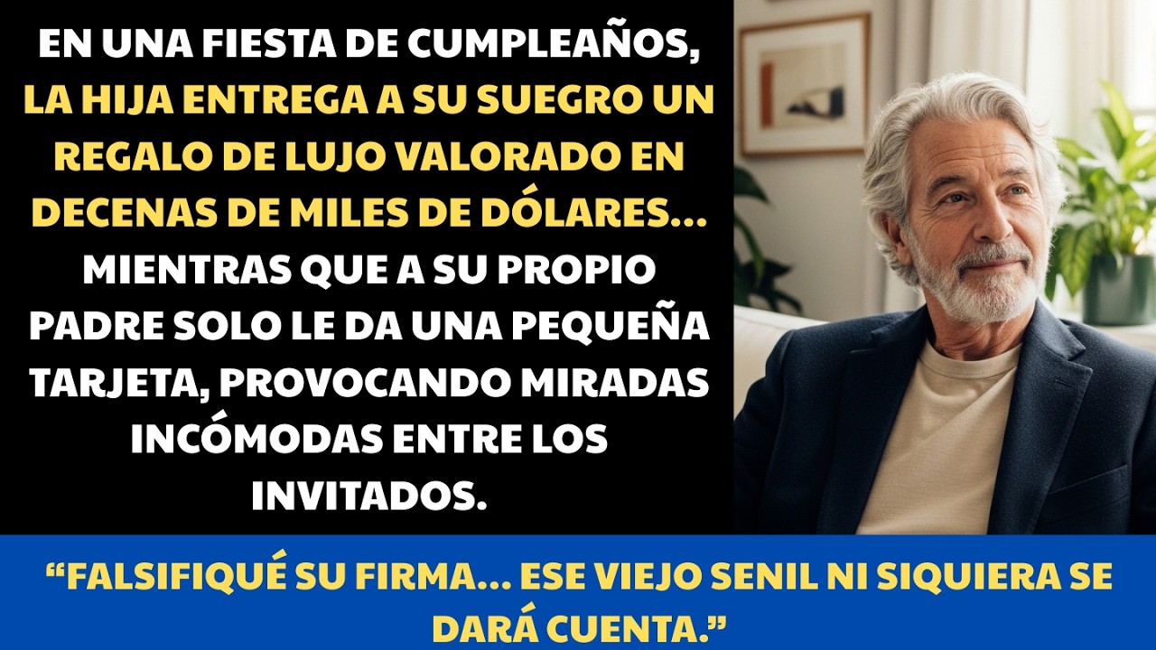 MI HIJA LE REGALÓ UN ROLEX A SU SUEGRO… Y A MÍ SOLO UNA TARJETA, PERO NADIE IMAGINÓ EL FINAL