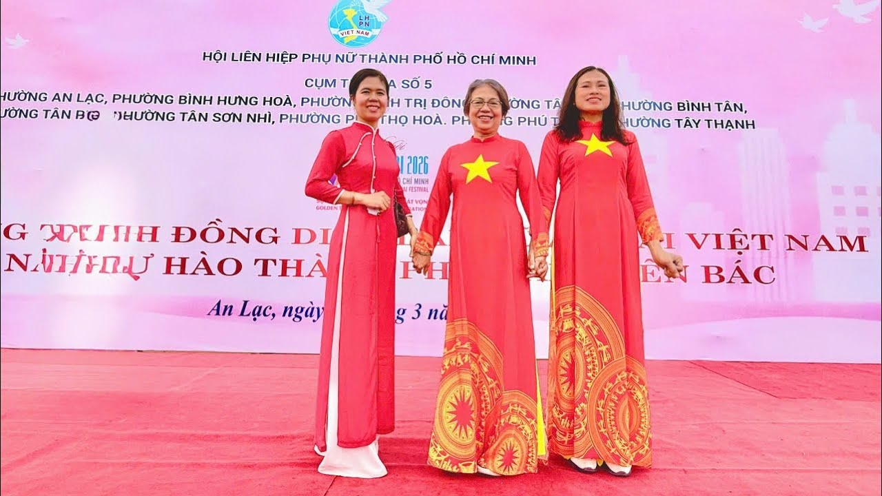 ✨️🥀Đồng diễn Áo dài chào mừng 8/3. Cùng chị em Cụm thi đua số 5 – Hội LHPN TP.HCM