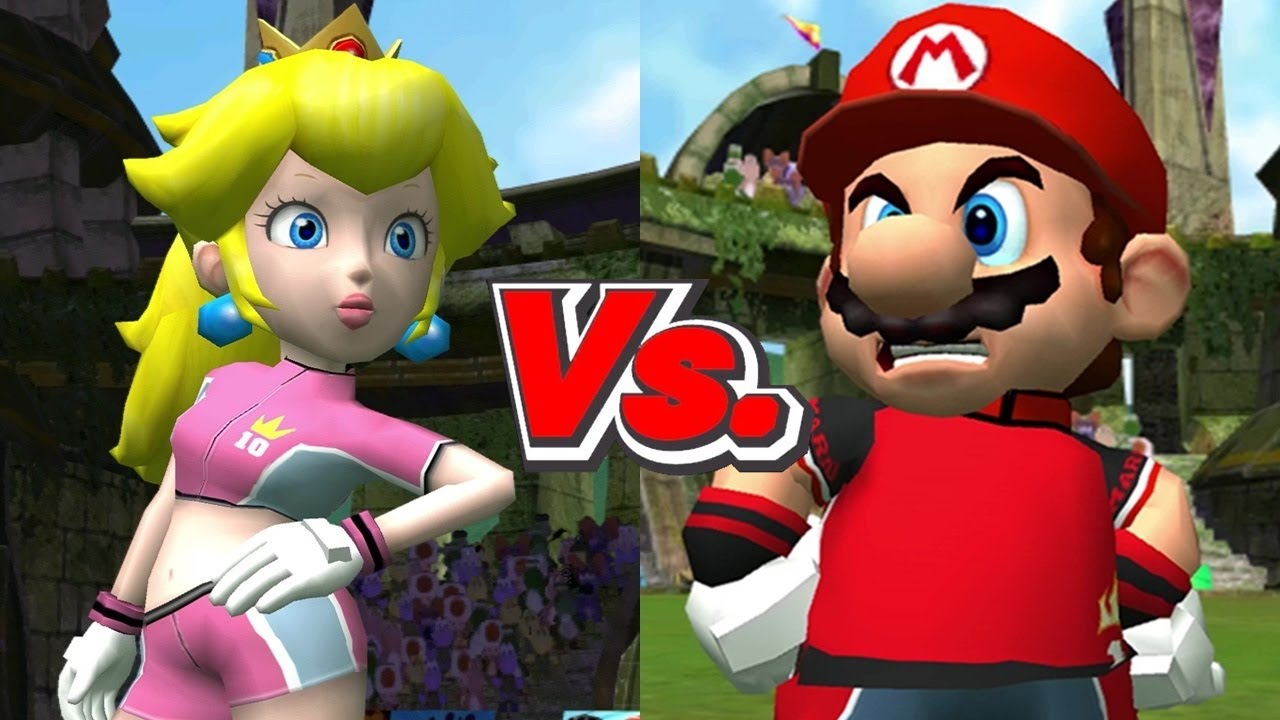 Super Mario Strikers - Peach/Toad Vs. Mario/Hammer Bros