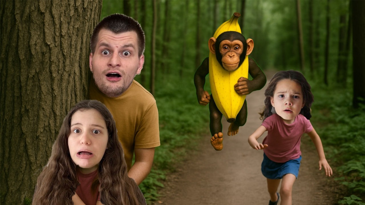Мы нашли ШИМПАНЗИНИ БАНАНИНИ в лесу!!!!🍌🦧
