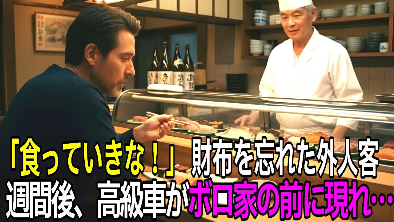 「食っていきな」明日、借金700万で差し押さえられる寿司屋 → 無一文のアラブ人客に最高級寿司を無料で振る舞った結果【感動する話】