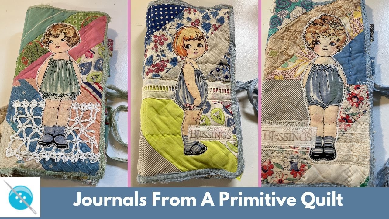Journals Made from a Primitive Quilt