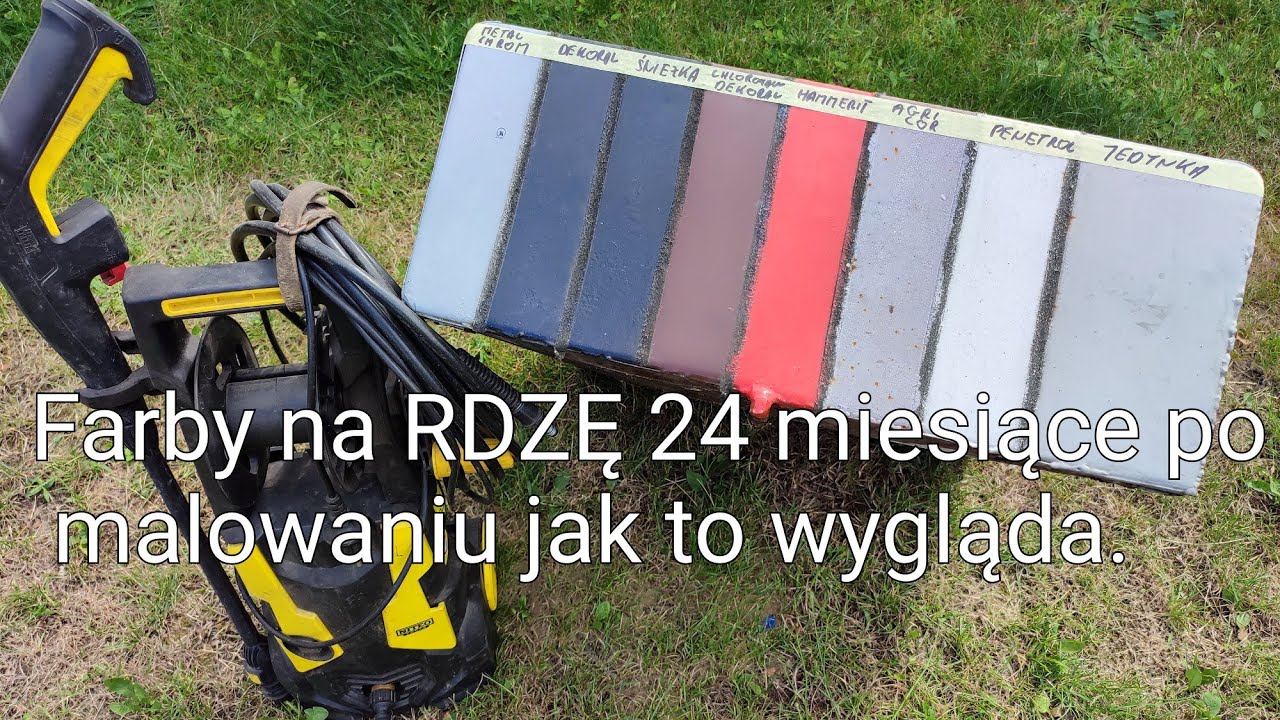 Test Farb bezpośrednio na rdzę. Aktualizacja testu  po 24 miesiącach.