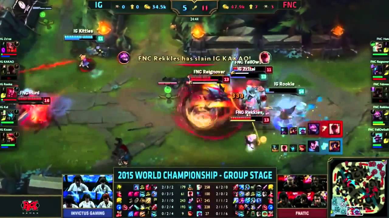 FNC Rekkles - KENNEN QUADRA KILL! PENTAKILL STOLEN BY YELLOWSTAR! (IG vs FNC Highlight)